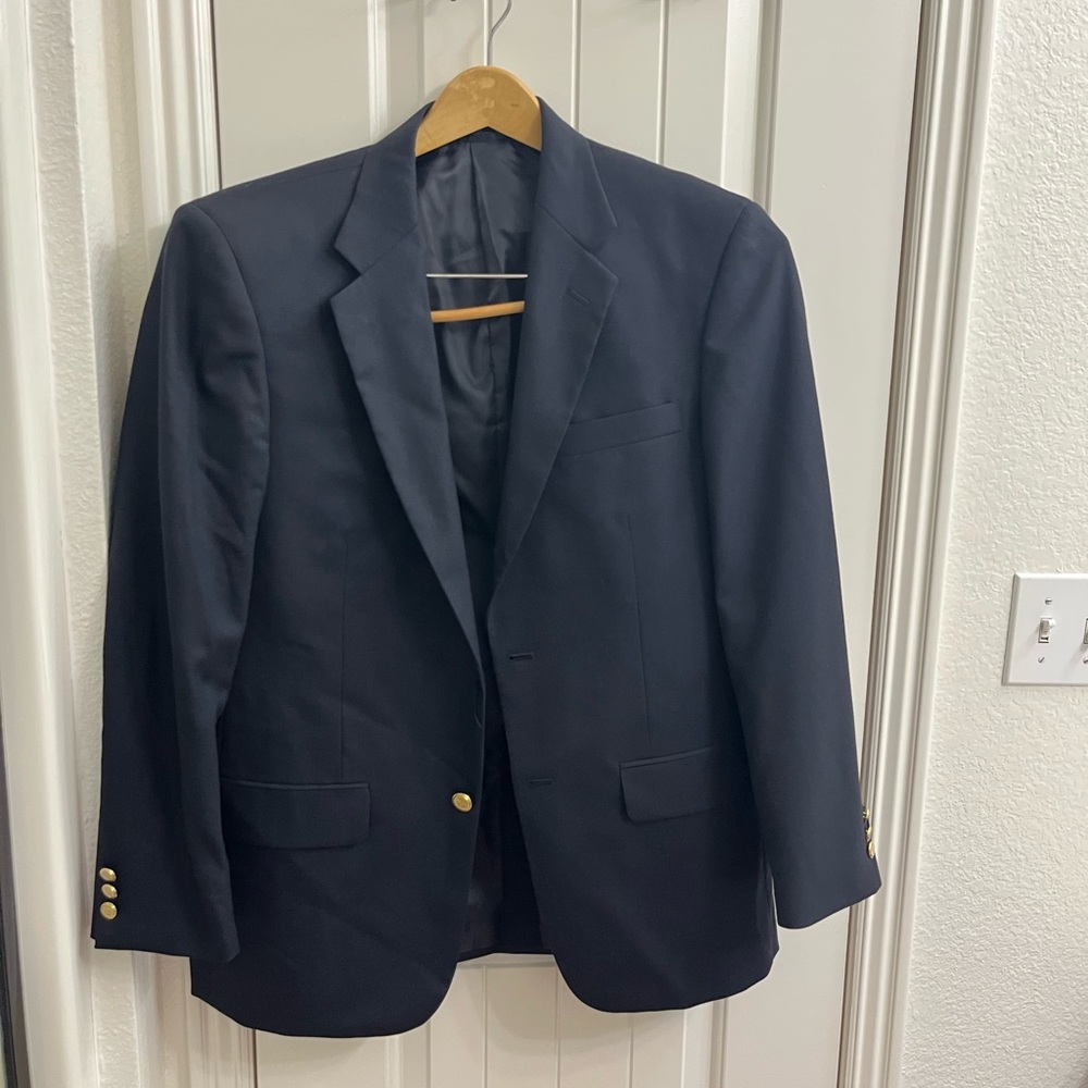 Classic Navy Men's Blazer with Gold Buttons